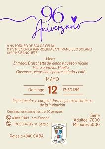 96º Aniversario do Círculo Social Val Miñor de Bos Aires 96º Aniversario do Círculo Social Val Miñor de Bos Aires