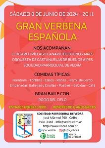 Gran Verbena Española 2024 de la Sociedad Parroquial de Vedra en Buenos Aires