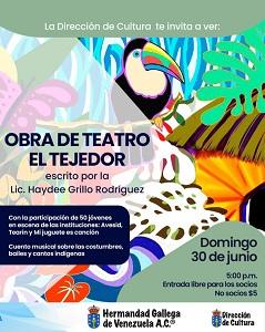 Representación de "El Tejedor", en Caracas Representación de "El Tejedor", en Caracas