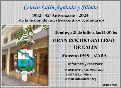 42º Aniversario do Centro Lalín Agolada y Silleda 42º Aniversario do Centro Lalín Agolada y Silleda