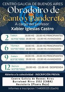 Obradoiro de Canto y Pandereta Obradoiro de Canto y Pandereta