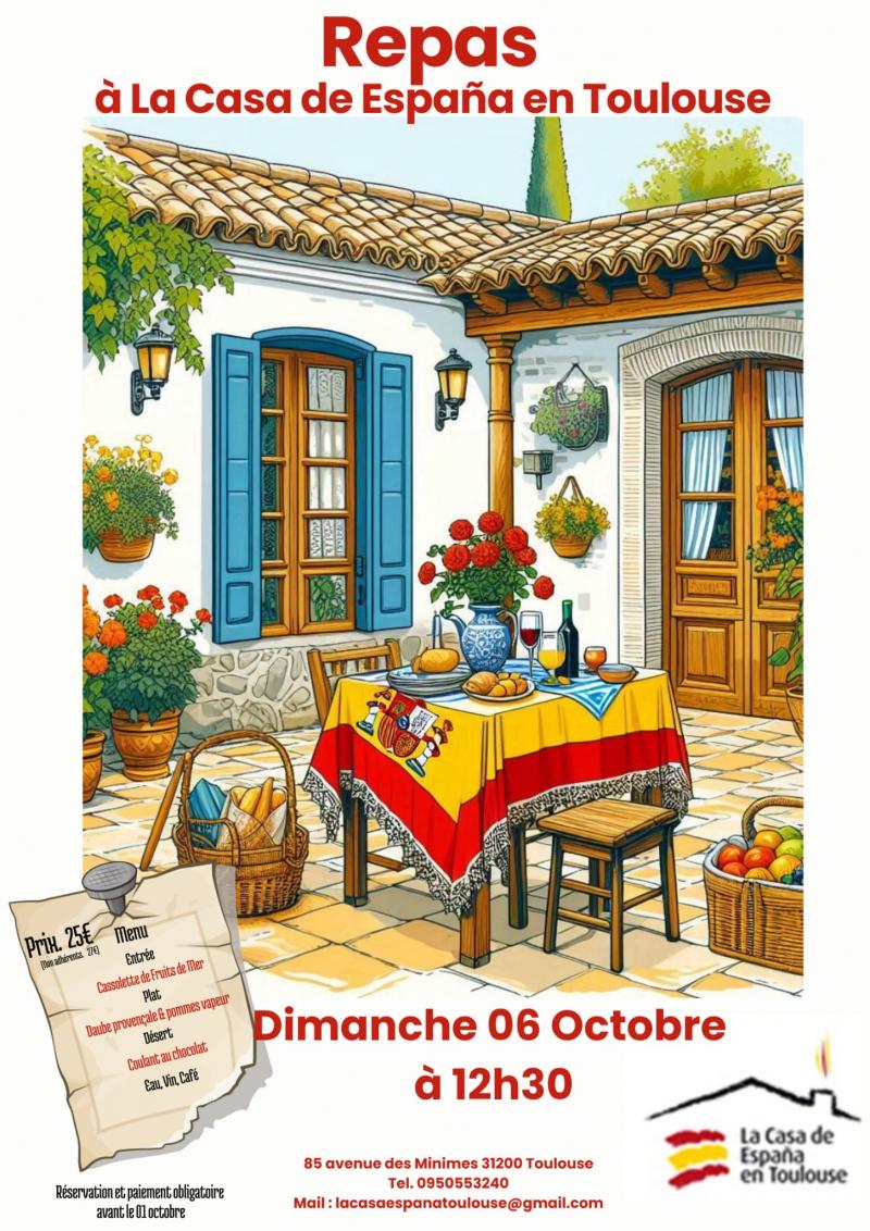 Xantar na Casa de España en Toulouse Xantar na Casa de España en Toulouse