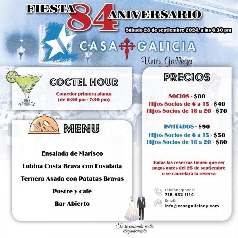 Festa 84 Aniversario da Casa Galicia en Nova York