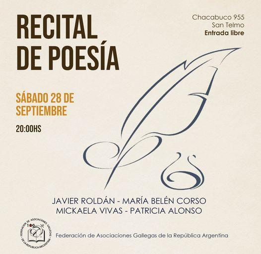 Recital de Poesía en la Federación de Asociaciones Gallegas de la República Argentina