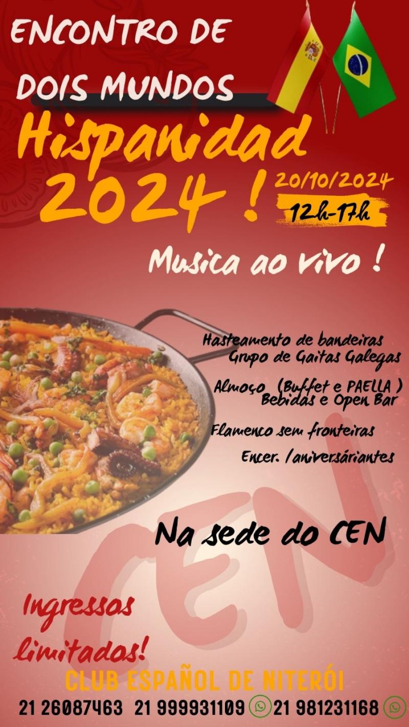 Festa da Hispanidade 2024 - Encontro de Dous Mundos, no Club Español de Niteroi (Brasil)