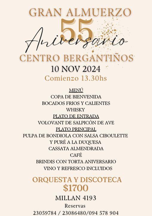 55 Aniversario do Centro Social e Cultural Bergantiños de Montevideo