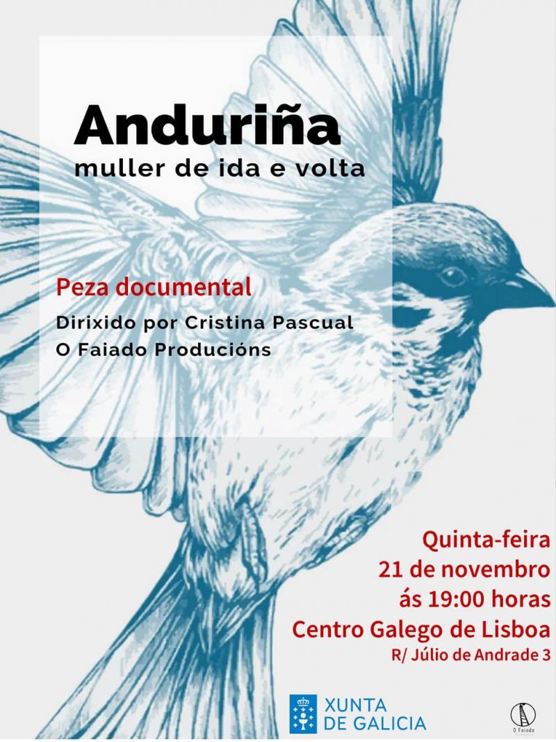 Proyección del documental "Anduriña, muller de ida e volta" en el Centro Gallego de Lisboa Proyección del documental "Anduriña, muller de ida e volta" en el Centro Gallego de Lisboa