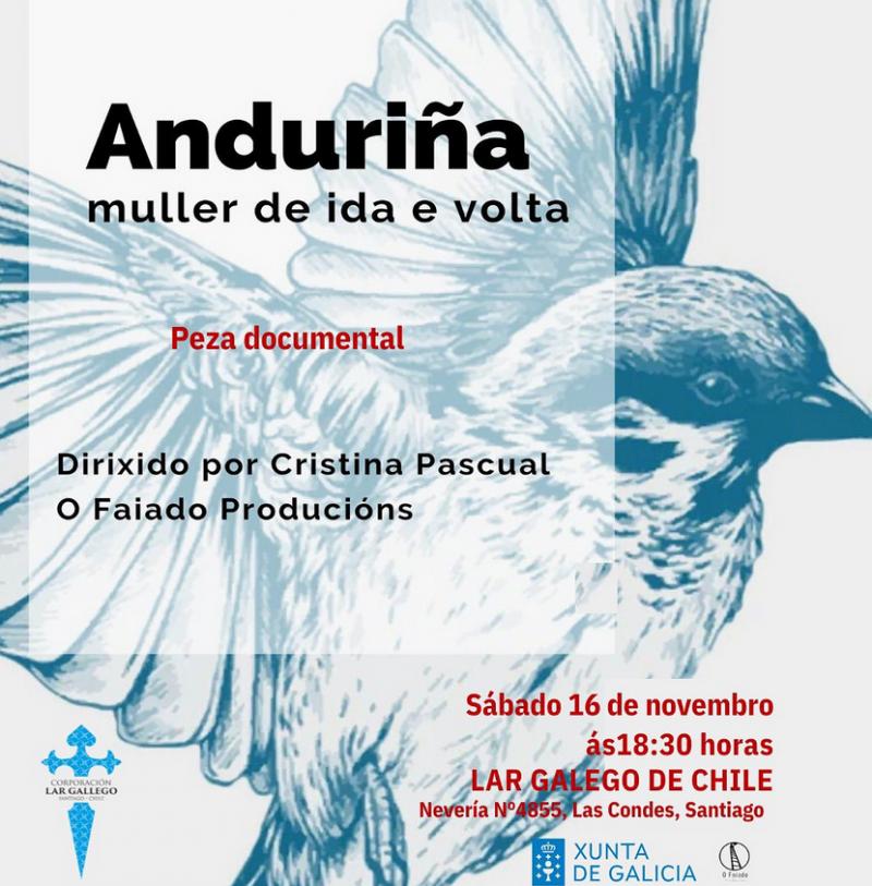 Proyección del documental "Anduriña, muller de ida e volta" en el Lar Galego de Chile Proyección del documental "Anduriña, muller de ida e volta" en el Lar Galego de Chile