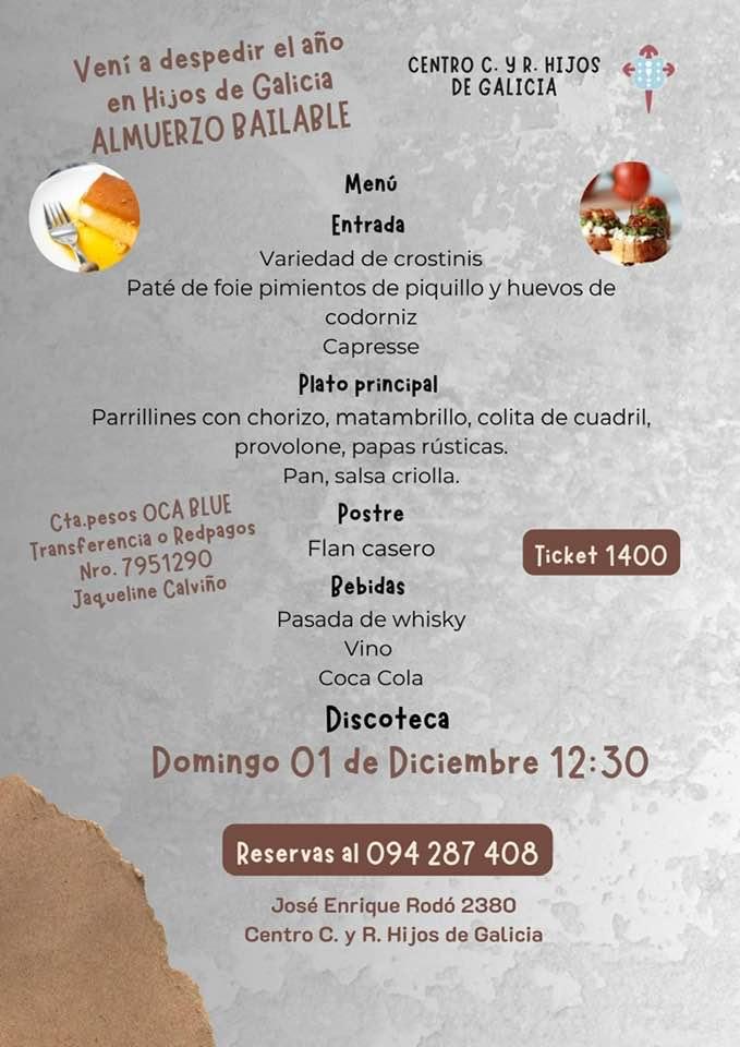 Festa fin de ano para a colectividade galega en Montevideo