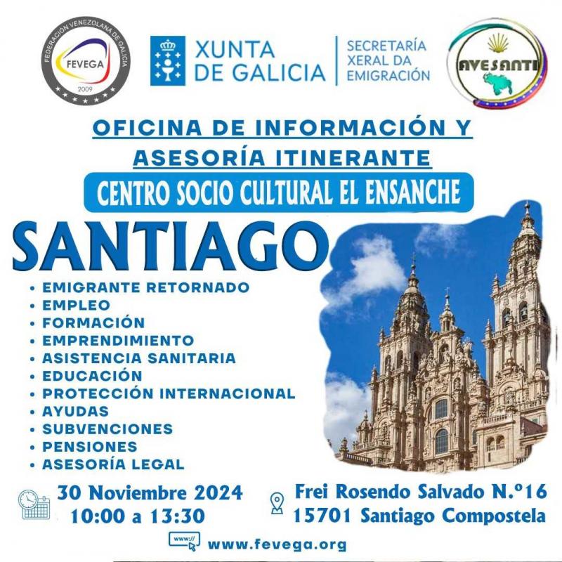 Oficina de información e asesoría itinerante, en Santiago de Compostela Oficina de información e asesoría itinerante, en Santiago de Compostela