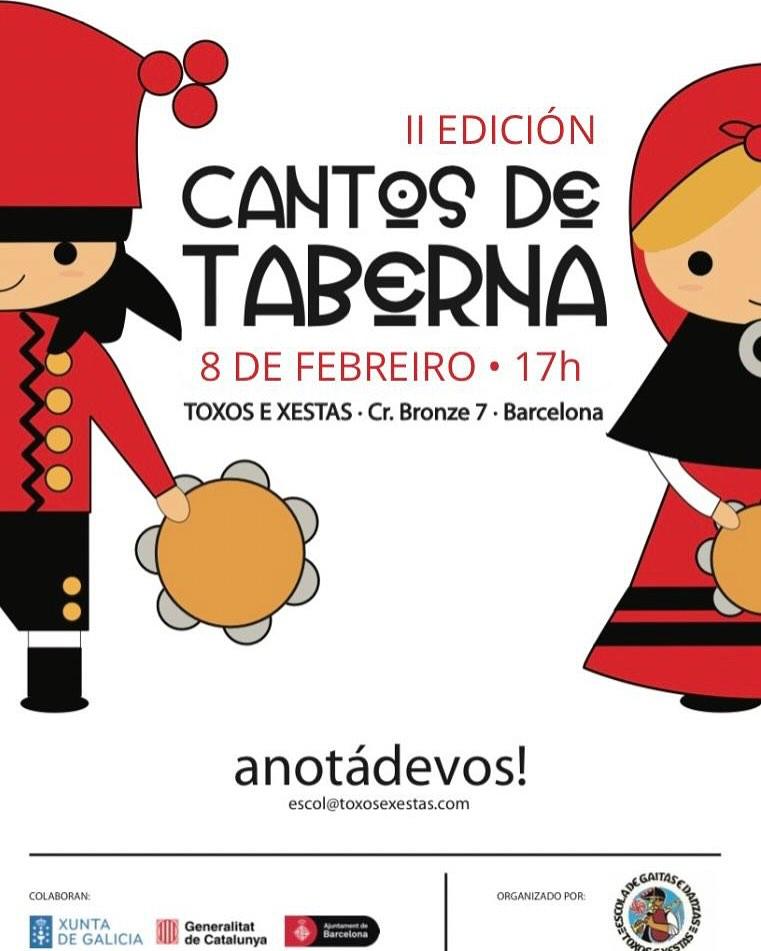 II edición dos Cantos de Taberna da Escola Toxos e Xestas de Barcelona