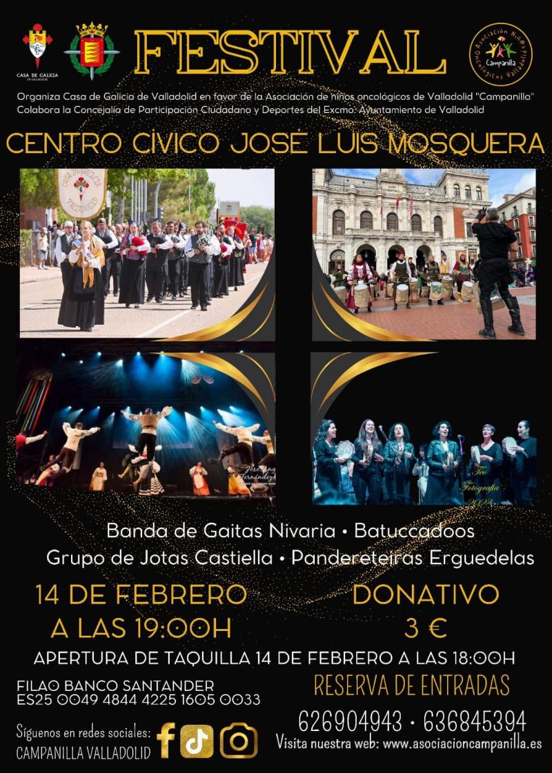 Festival solidario a favor da Asociación de nenos oncolóxicos de Valladolid, organizado pola Casa de Galicia en Valladolid Festival solidario a favor da Asociación de nenos oncolóxicos de Valladolid, organizado pola Casa de Galicia en Valladolid