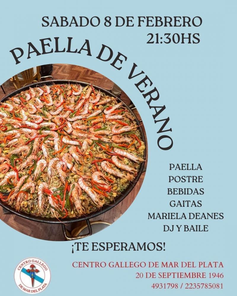 Paella de verán no Centro Galego de Mar del Plata