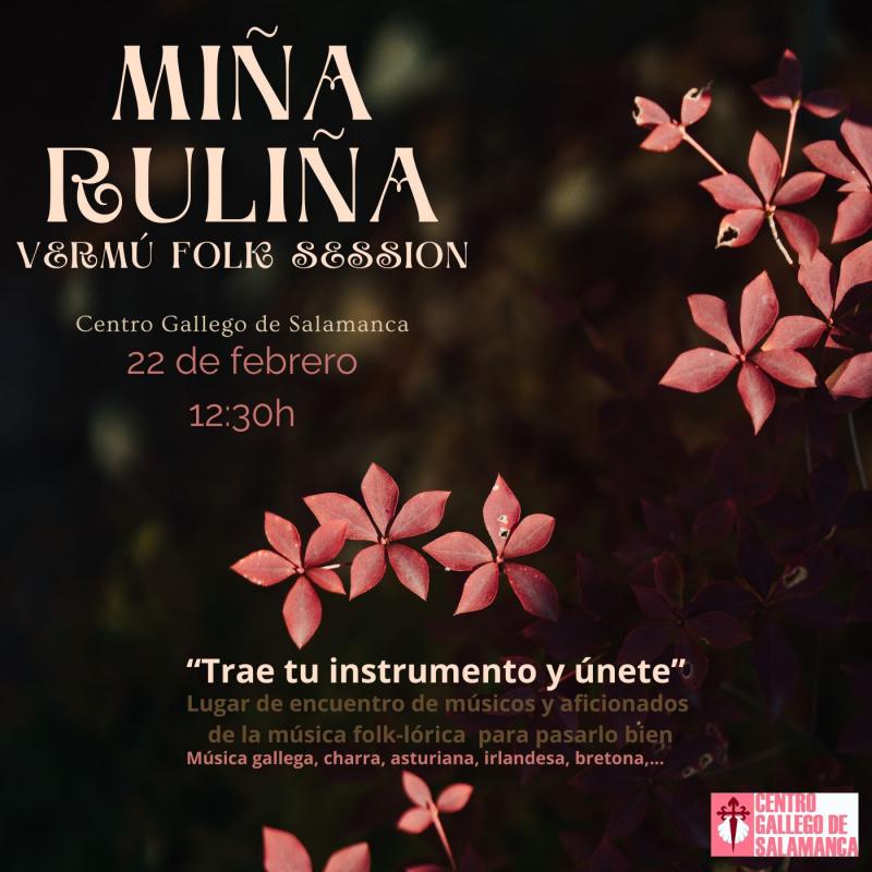 Sesión vermú folk "Miña ruliña" no Centro Galego de Salamanca Sesión vermú folk "Miña ruliña" no Centro Galego de Salamanca
