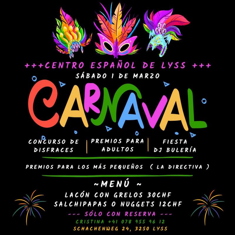 Entroido no Centro Español de Lyss, en Suiza