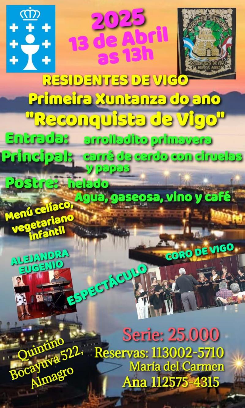 Xuntanza "Reconquista de Vigo" da Asociación de Residentes de Vigo en Bos Aires