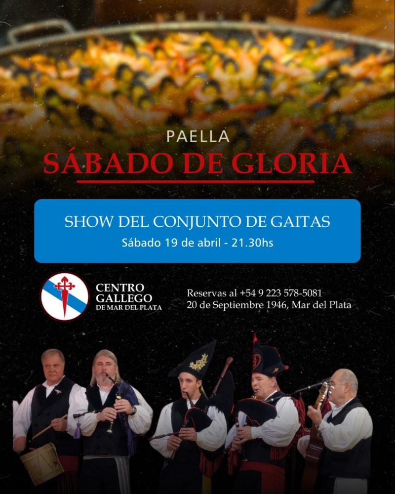 Paella por el "Sábado de Gloria" en el Centro Gallego de Mar del Plata