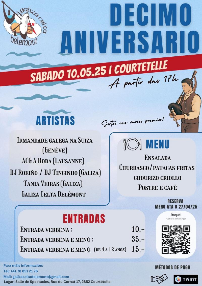 Décimo aniversario do grupo Galiza Celta Delémont en Suíza Décimo aniversario do grupo Galiza Celta Delémont en Suíza