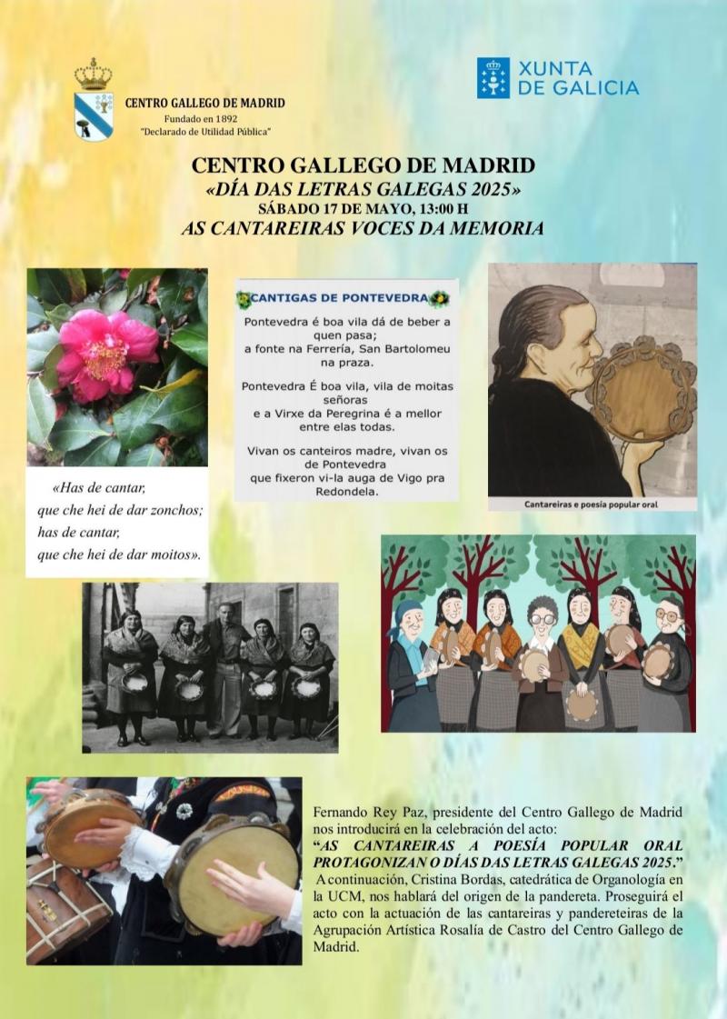 Día de las Letras Gallegas en el Centro Gallego de Madrid