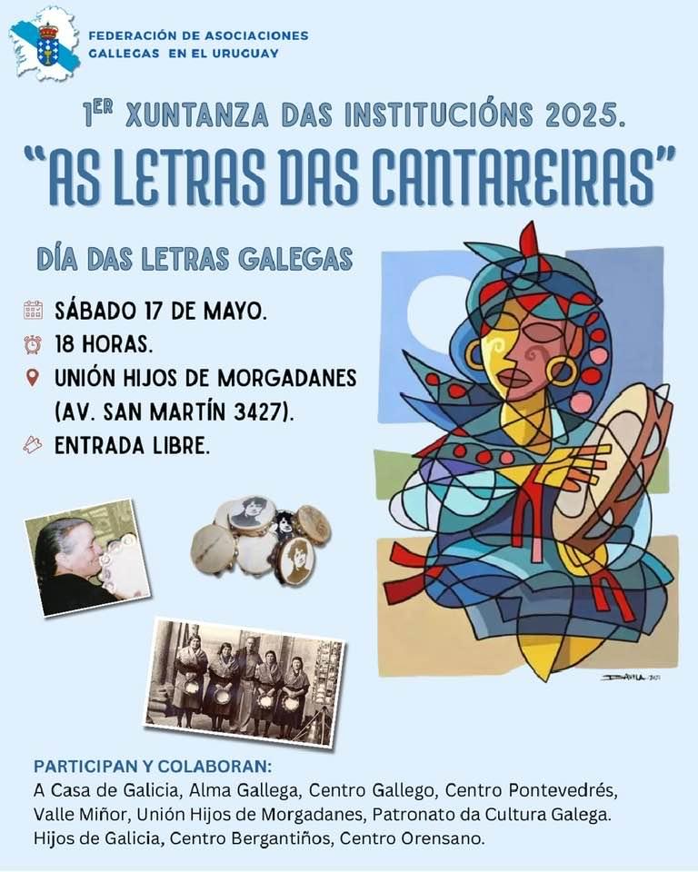 Celebración de las Letras Gallegas por la Federación de Asociaciones Gallegas en el Uruguay