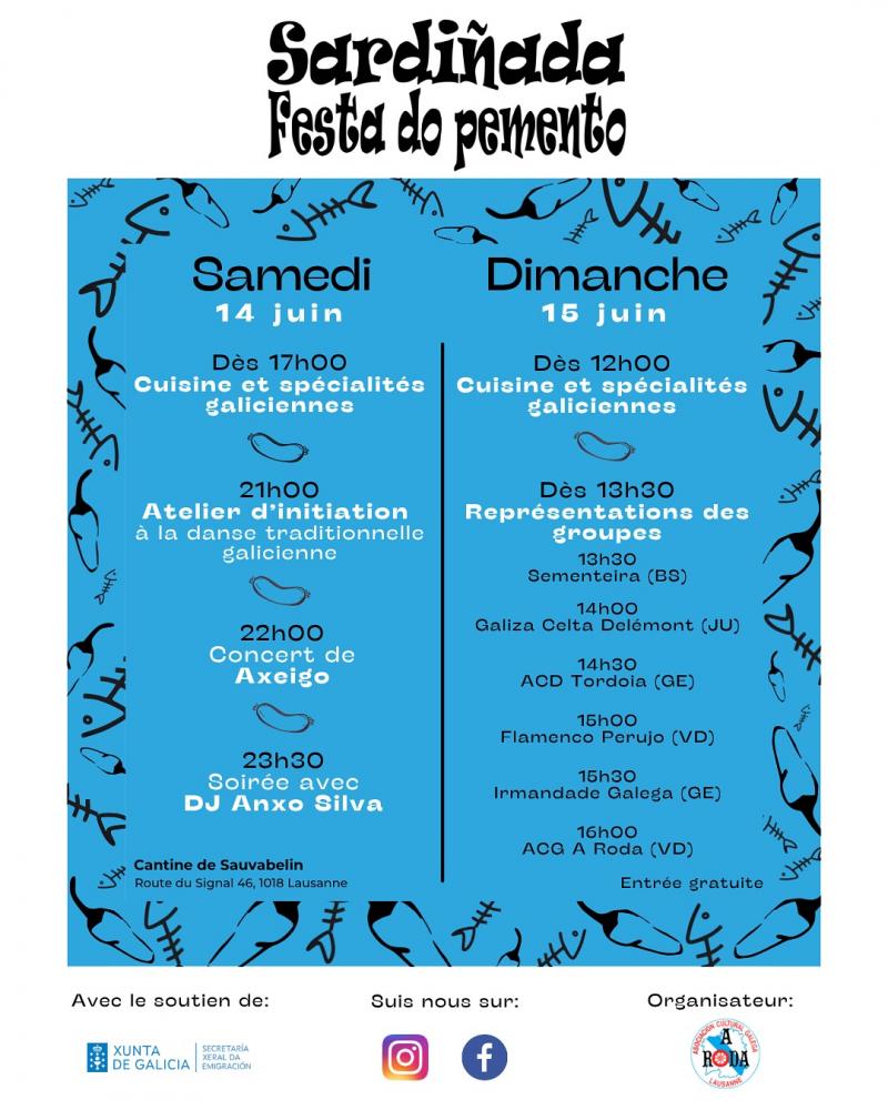 Sardiñada e Festa do Pemento da A.C.G. A Roda de Lausanne