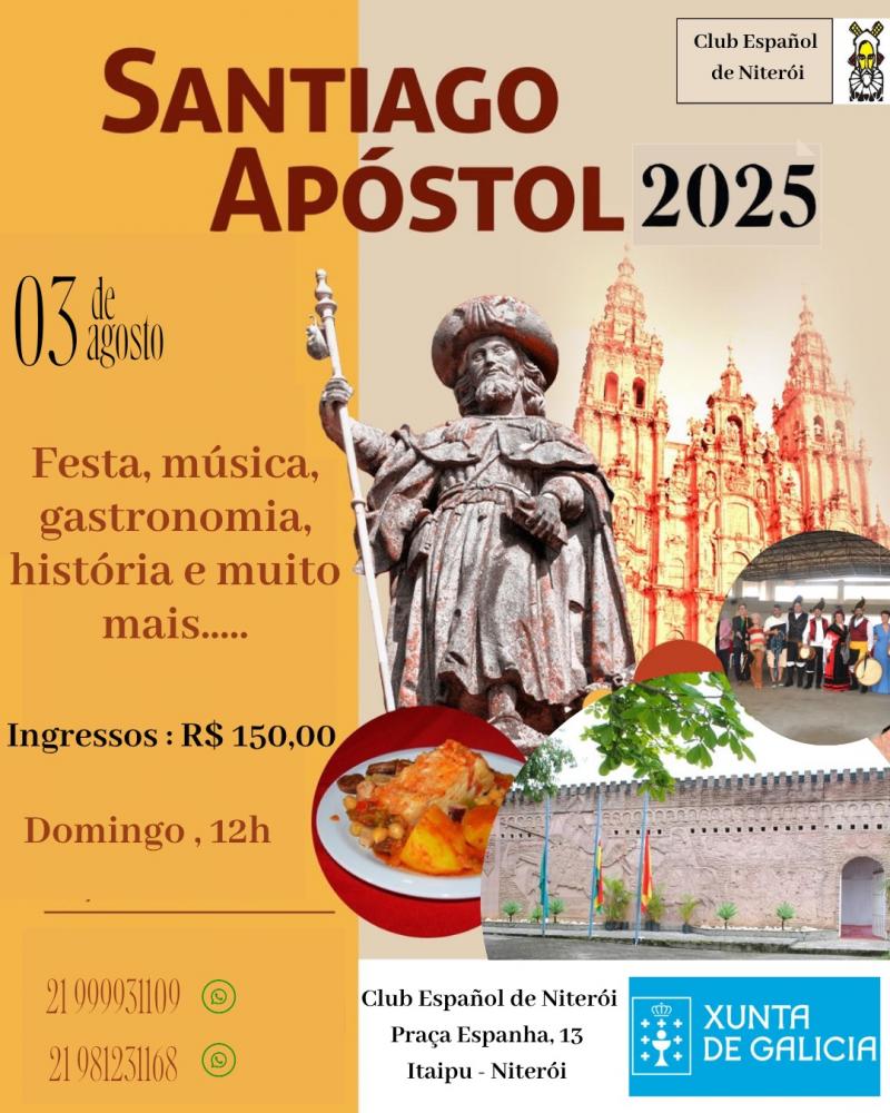 Festa polo Día de Santiago e Día de Galicia no Club Español de Niterói en Brasil