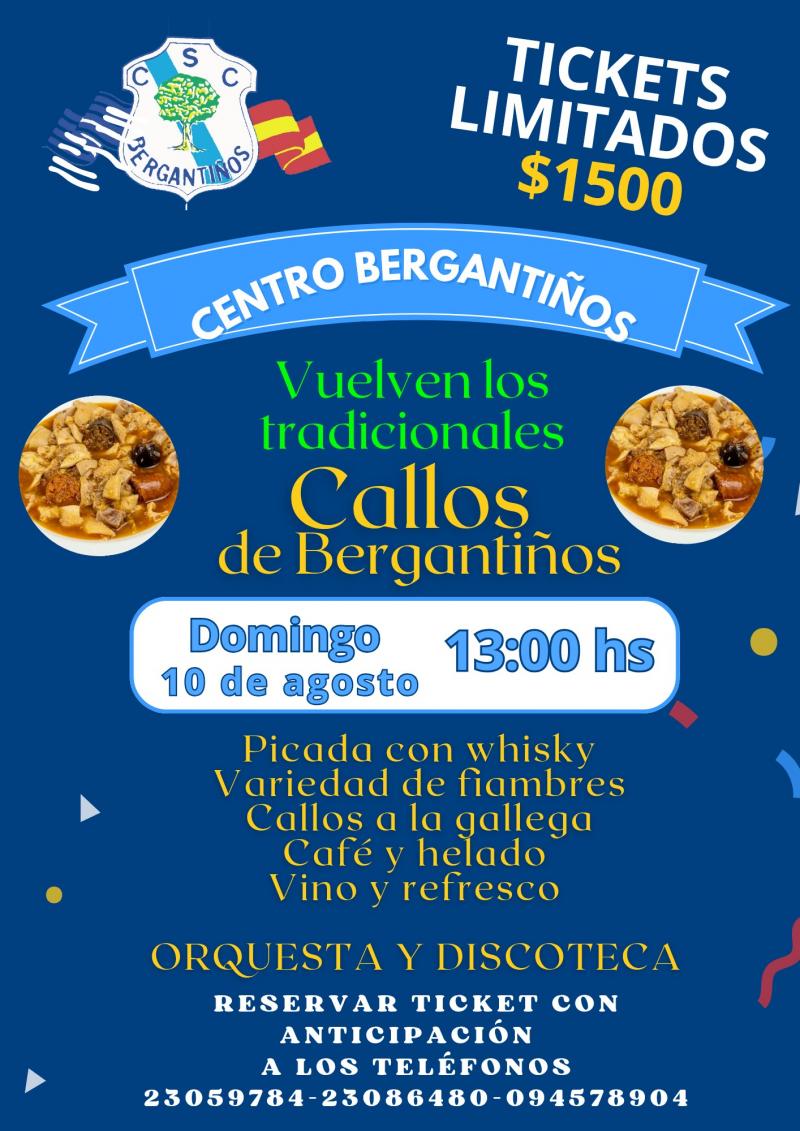 Callos de Bergantiños no Centro Social e Cultural Bergantiños de Montevideo