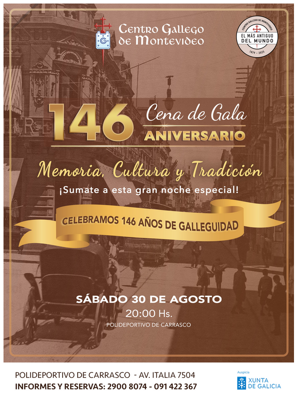 Cea de Gala 146 aniversario do Centro Galego de Montevideo Cea de Gala 146 aniversario do Centro Galego de Montevideo