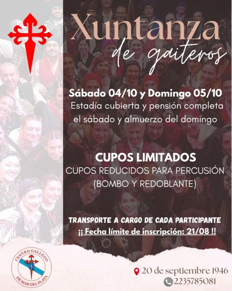 11ª Xuntanza de gaiteiros do Centro Galego de Mar del Plata