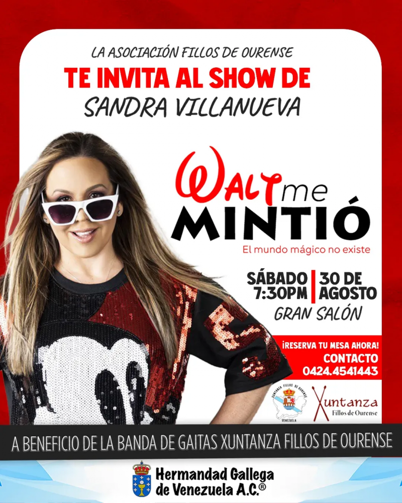 Show de humor de Sandra Villanueva na Irmandade Galega de Venezuela Show de humor de Sandra Villanueva na Irmandade Galega de Venezuela