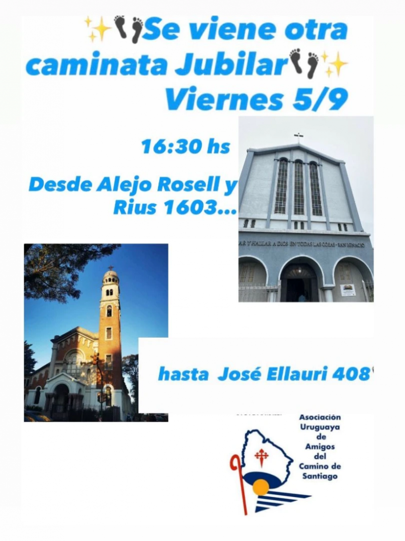 Andaina xubilar do mes de setembro da Asociación Uruguaia Amigos do Camiño de Santiago