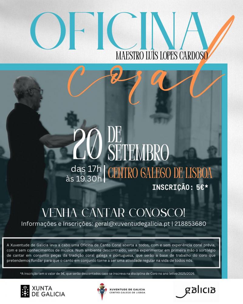 Obradoiro de canto coral co mestre Luís Lopes Cardoso no Centro Galego de Lisboa