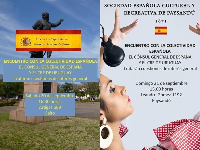 Encontro coa colectividade española de Uruguai do Consulado General de España en Montevideo