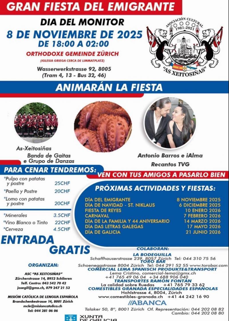 Festa do Emigrante e día do monitor na Asociación Cultural As Xeitosiñas. Festa do Emigrante e día do monitor na Asociación Cultural As Xeitosiñas.