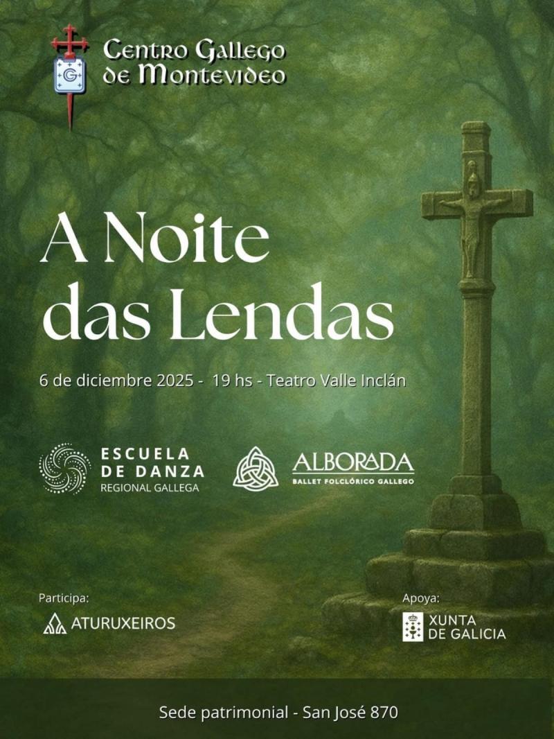 Espectáculo de danza "A Noite das Lendas" en el Centro Gallego de Montevideo. Espectáculo de danza "A Noite das Lendas" en el Centro Gallego de Montevideo.