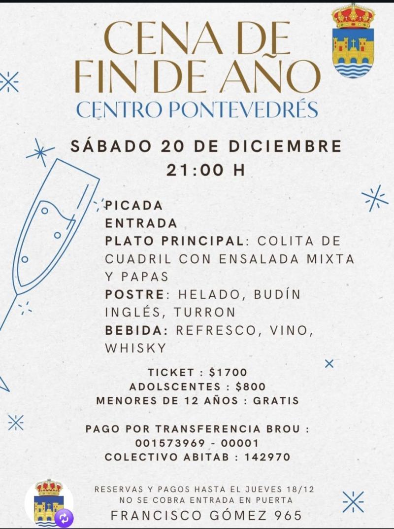 Cena de Fin de Año en el Centro Pontevedrés de Montevideo. Cena de Fin de Año en el Centro Pontevedrés de Montevideo.