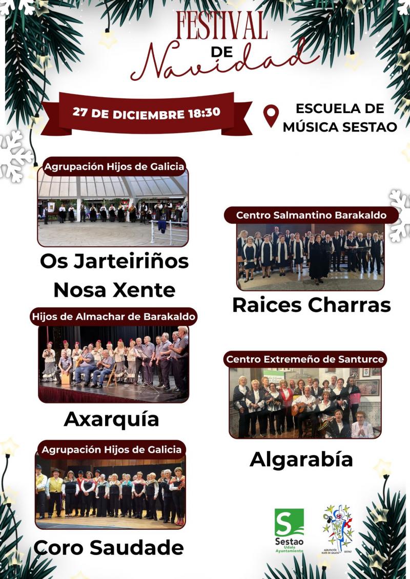 Festival de Navidad organizado por la Agrupación Hijos de Galicia de Sestao. Festival de Navidad organizado por la Agrupación Hijos de Galicia de Sestao.