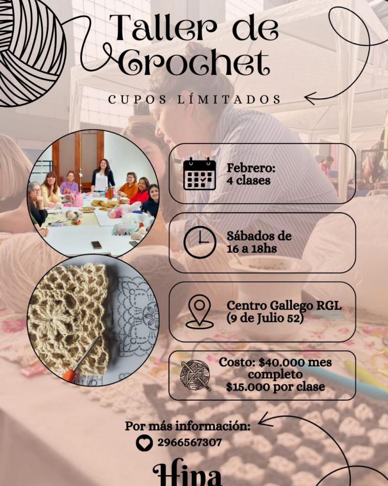 Obradoiro de crochet no Centro Galego de Río Gallegos. Obradoiro de crochet no Centro Galego de Río Gallegos.