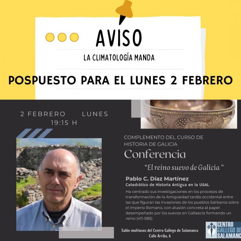Conferencia de Pablo C. Díaz, catedrático de Historia Antiga, no Centro Galego de Salamanca. Conferencia de Pablo C. Díaz, catedrático de Historia Antiga, no Centro Galego de Salamanca.