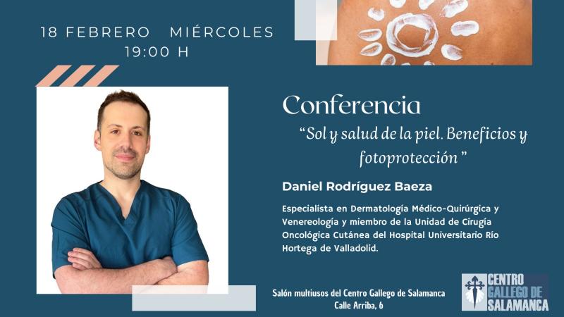 Conferencia de Daniel Rodríguez Baeza, especialista en Dermatoloxía, no Centro Galego de Salamanca.