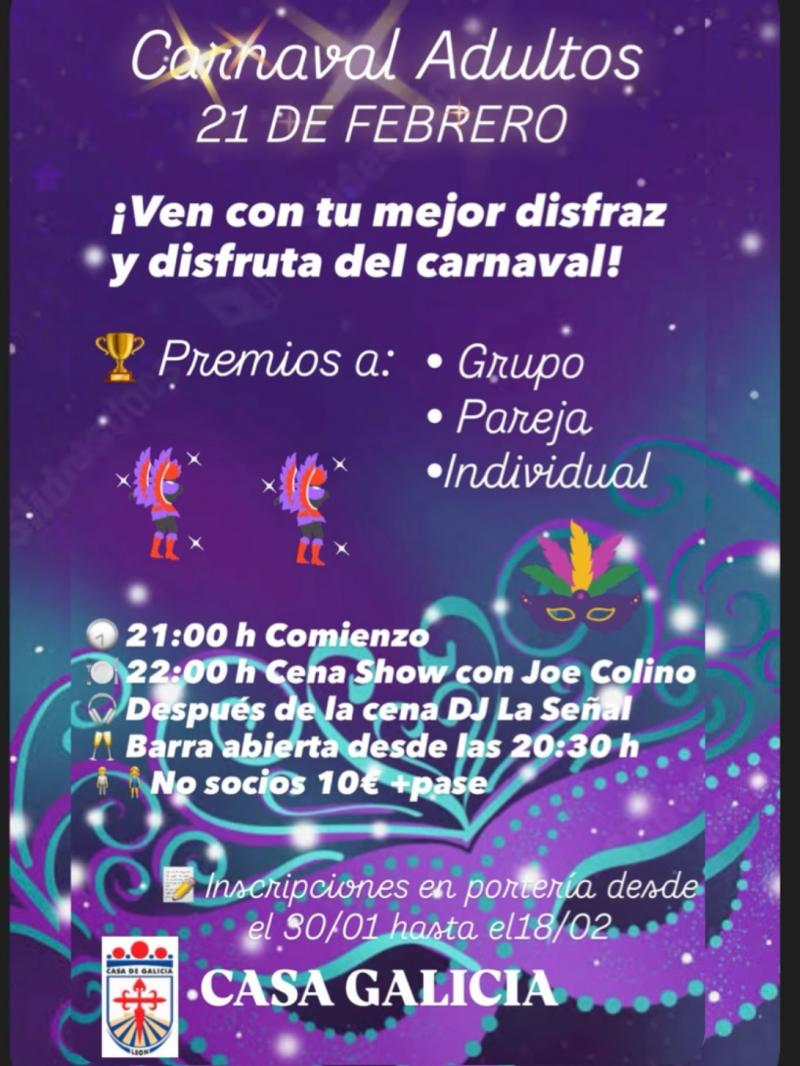 Entroido para adultos na Casa de Galicia en León. Entroido para adultos na Casa de Galicia en León.