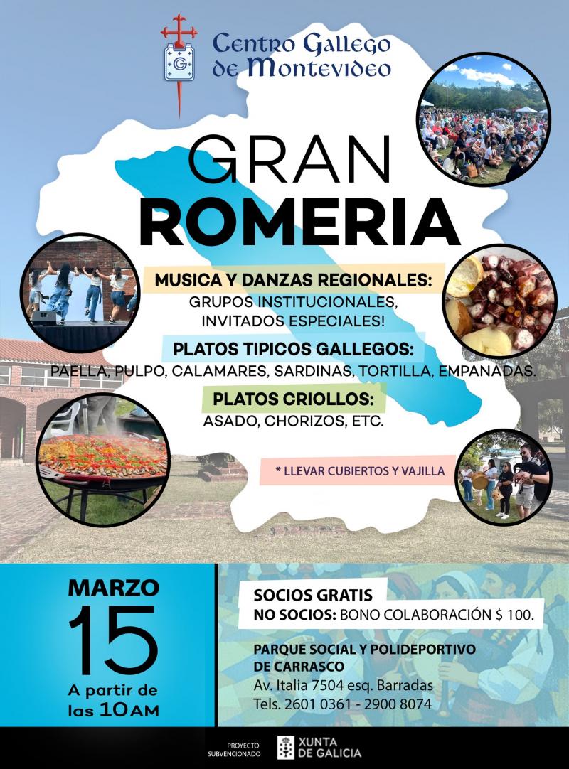 Gran Romería 2026 en el Centro Gallego de Montevideo.