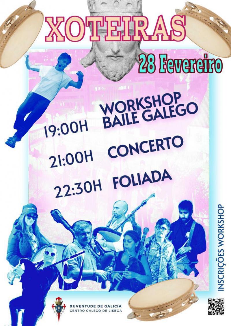 Concierto de Xoteiras en el Centro Gallego de Lisboa.