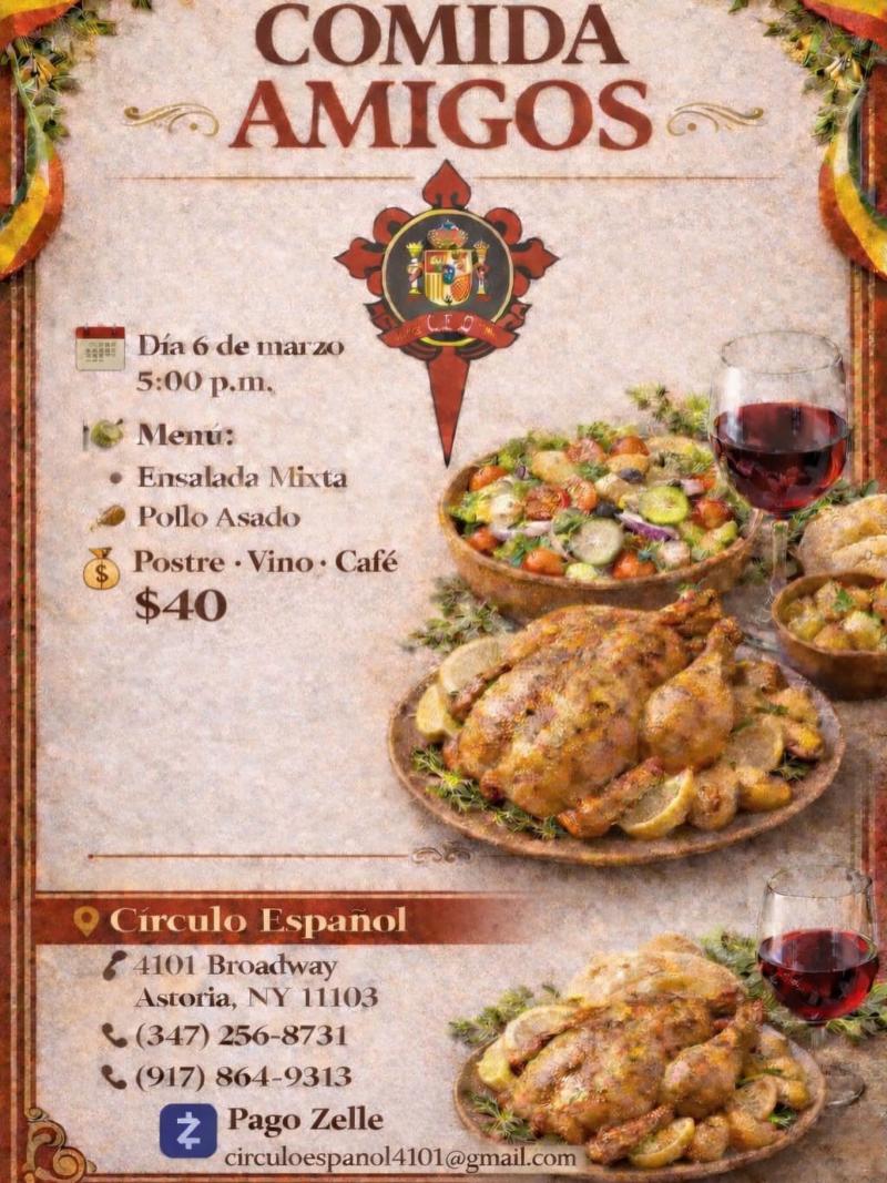 "Comida entre Amigos" en el Centro Español de Queens. "Comida entre Amigos" en el Centro Español de Queens.