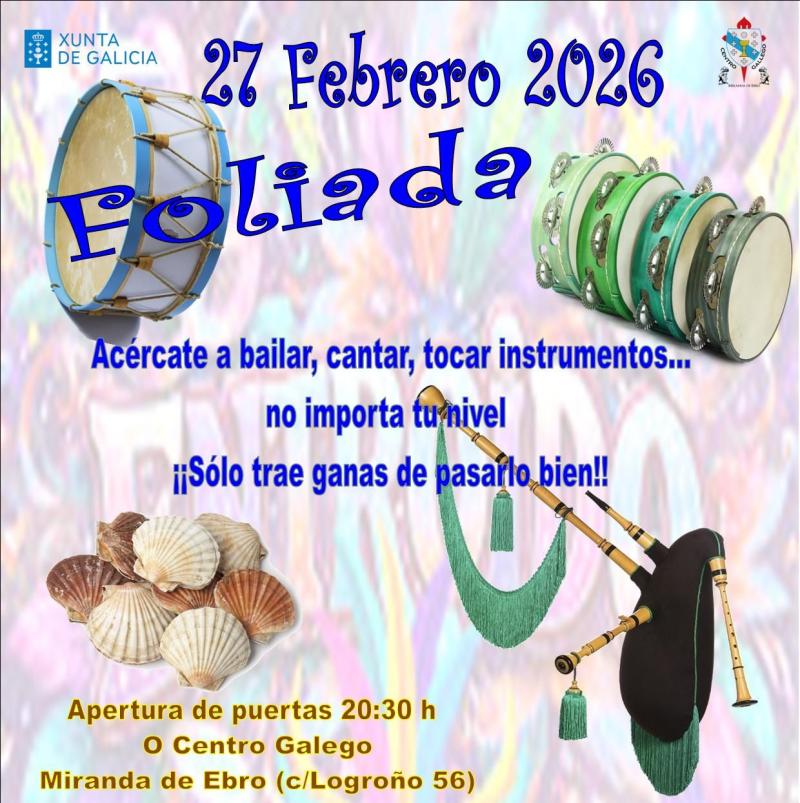 Foliada en el Centro Gallego de Miranda de Ebro. Foliada en el Centro Gallego de Miranda de Ebro.