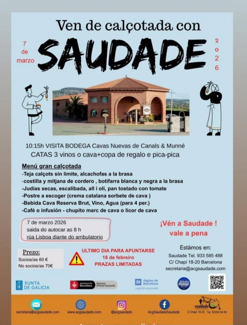 Calçotada na Agrupación Cultural Galega Saudade de Barcelona.