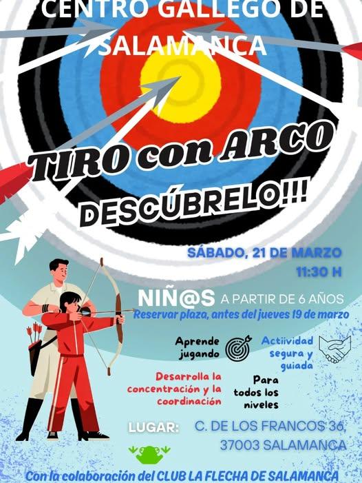 Obradoiro infantil de tiro con arco organizado polo Centro Galego de Salamanca. Obradoiro infantil de tiro con arco organizado polo Centro Galego de Salamanca.