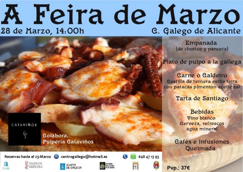 "Feira de Marzo" no Centro Galego de Alicante.