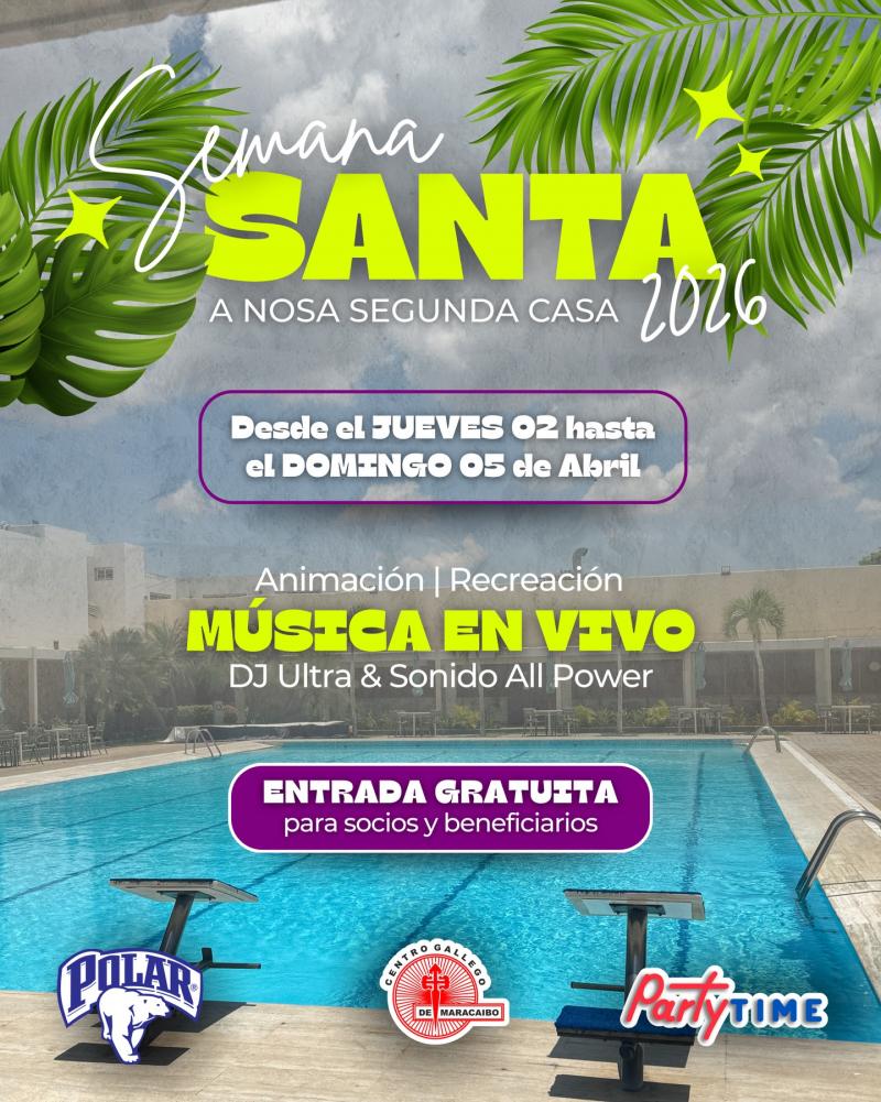 Semana Santa 2026 en el Centro Gallego de Maracaibo.