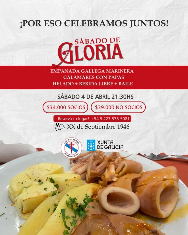 "Sábado de Gloria" no Centro Galego de Mar del Plata.